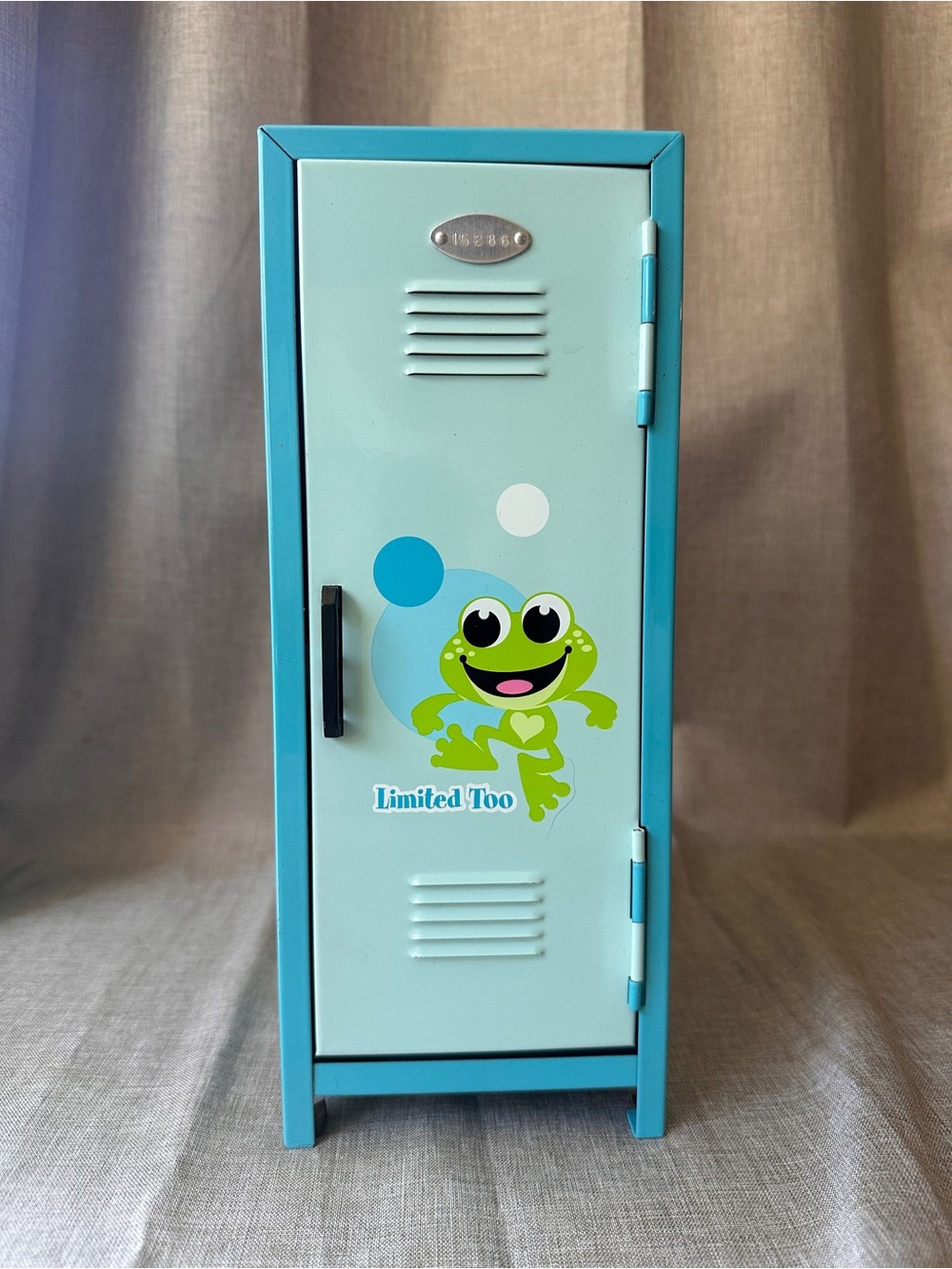 90s Y2K blue frog Limited Too mini locker 11” working for desk or doll